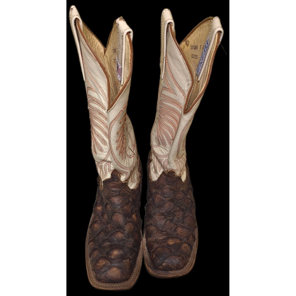 Anderson Bean Pirarucu Cowboy Boots Size 7B
